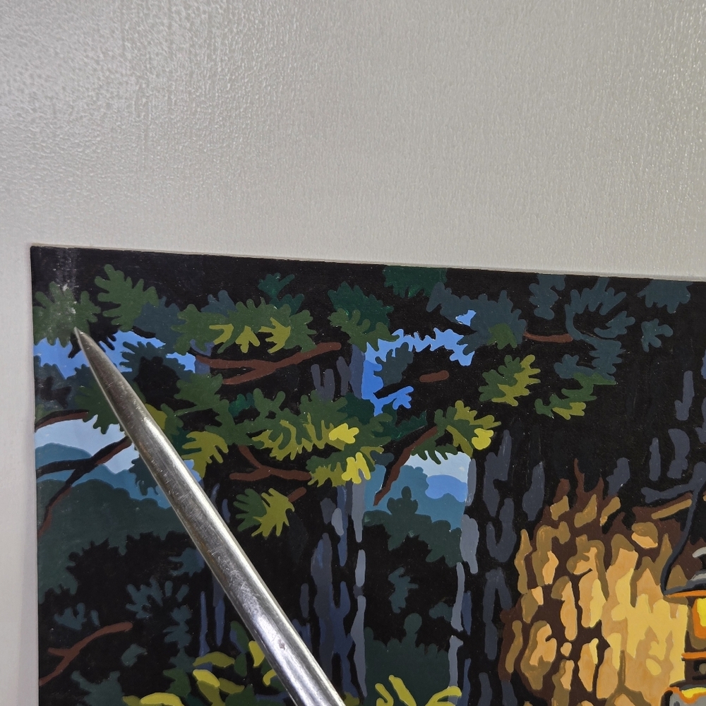 Adirondack Evening Paint By‎ Number Finished Acrylic Painting 20x14 No Border - Picture 11 of 17